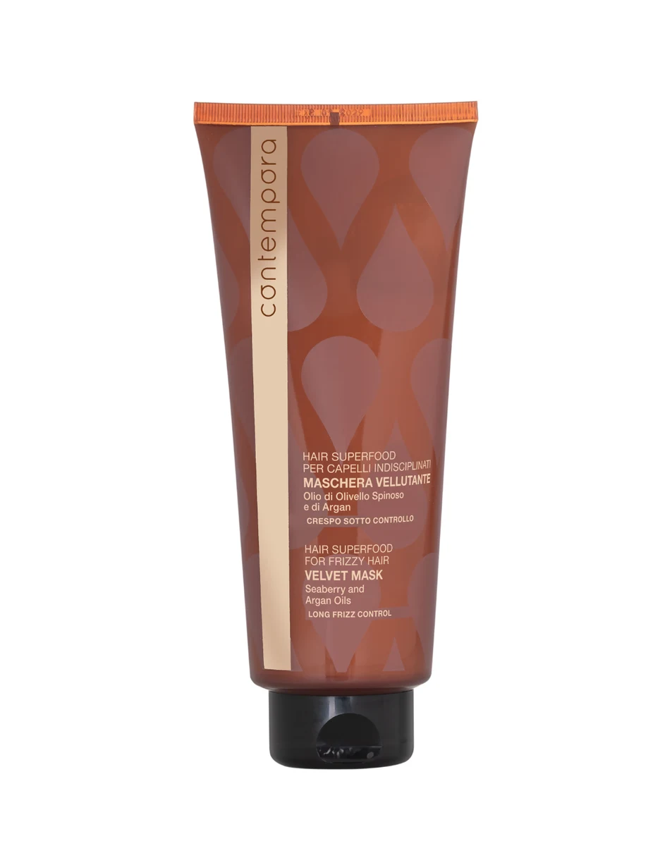 Маска разглаживающая для пушистых волос профессиональная BAREX Contempora Hair Superfood Velvet, 350 мл