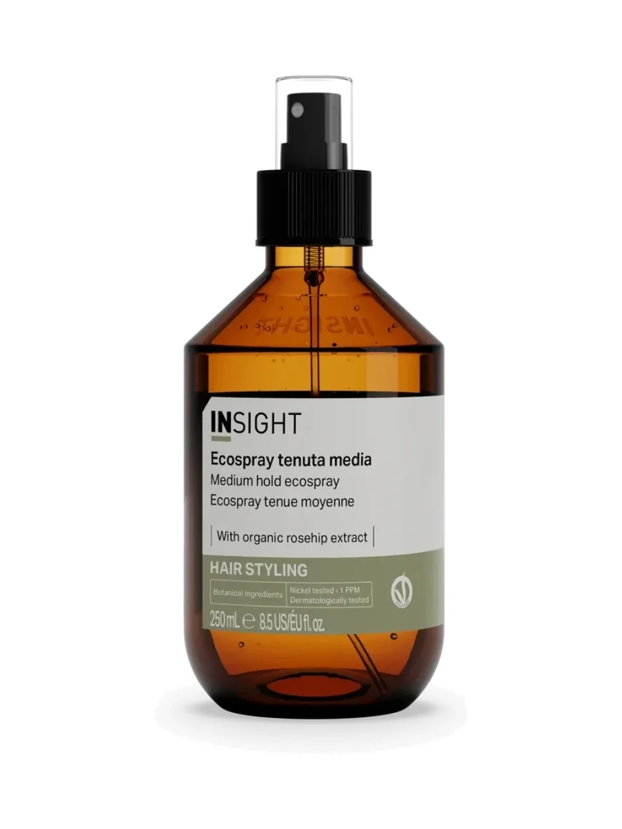 Лак для волос средней фиксации эколак INSIGHT Professional Styling, безаэрозольный, с маслом маракуйи, 250 мл